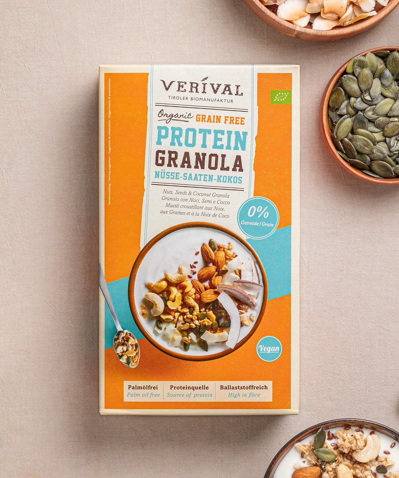 40253 - Grain Free Protein Granola Nüsse-Saaten-Kokos, Default Title