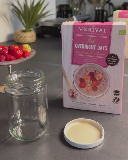 Overnight Oats Raspberry-Strawberry